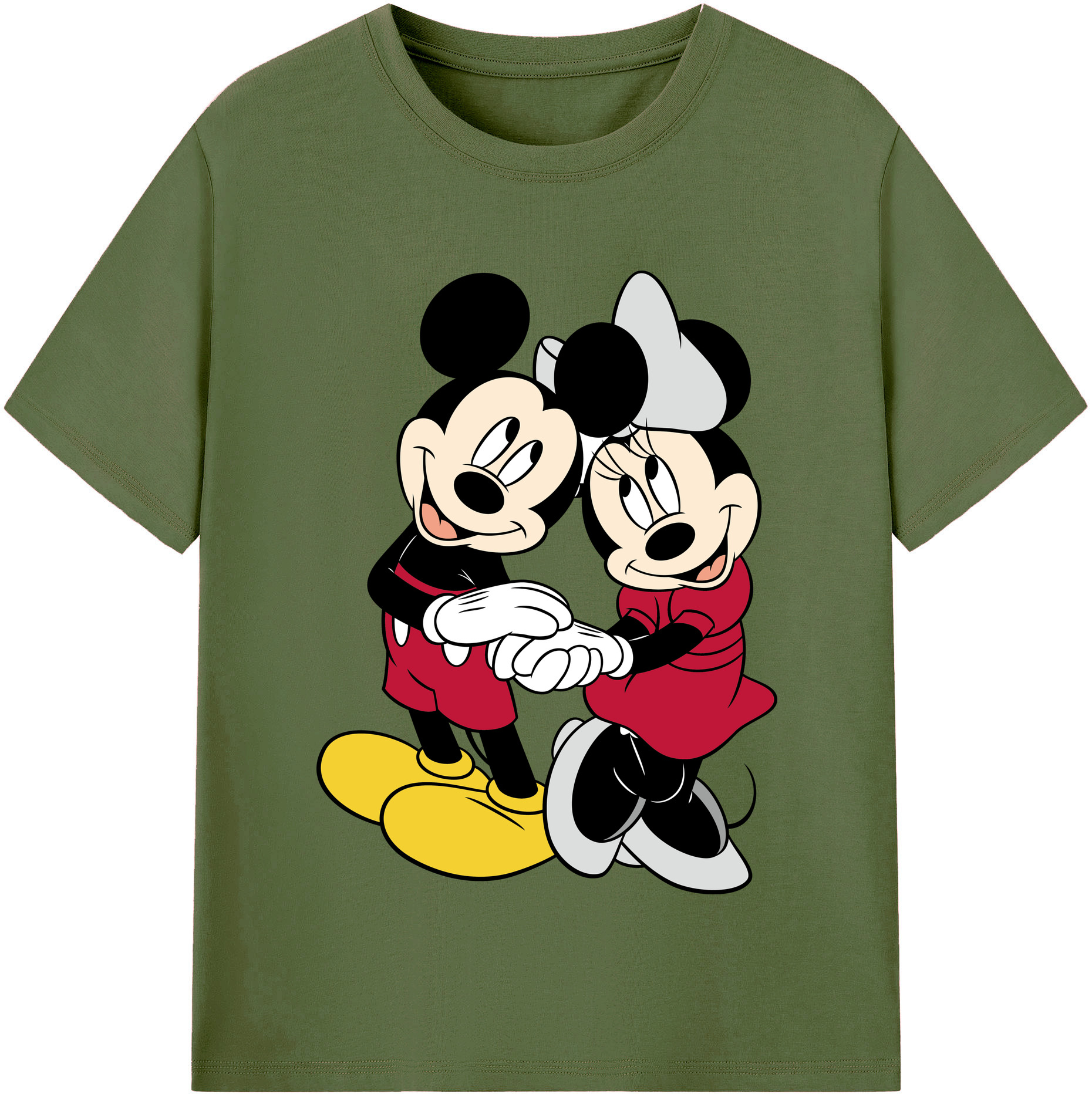 （画像用） ミッキーマウス Mickey Mouse 綿100％半袖Tシャツ（フロントプリント）